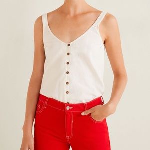Buttoned crop top